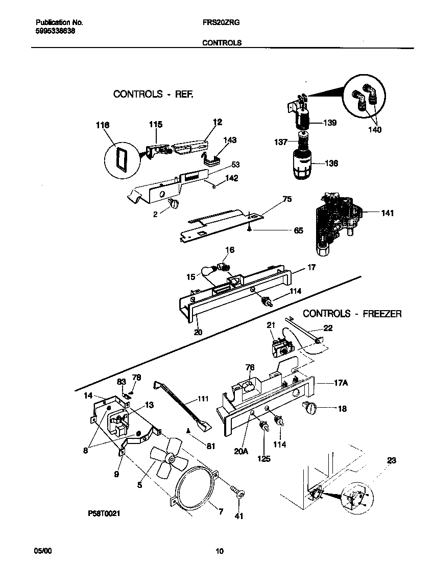 Frigidaire FRS20ZRGD7 controls diagram