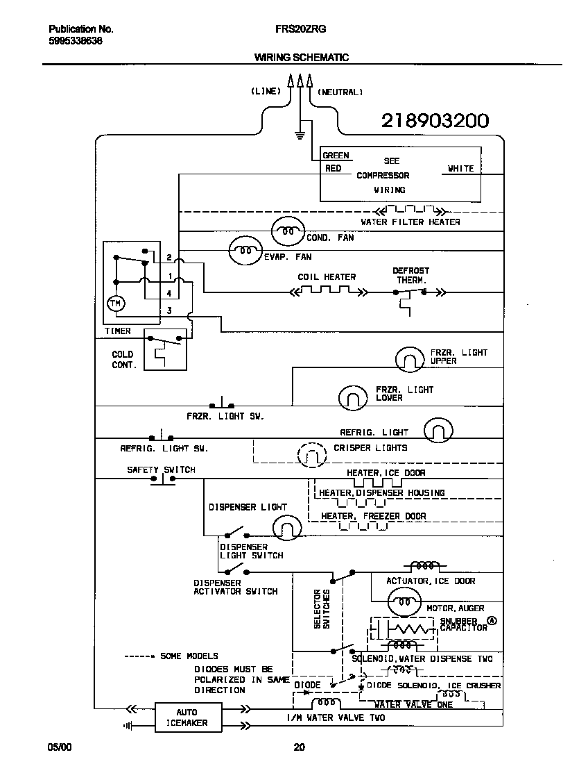 Frigidaire FRS20ZRGD7 wiring diagram diagram