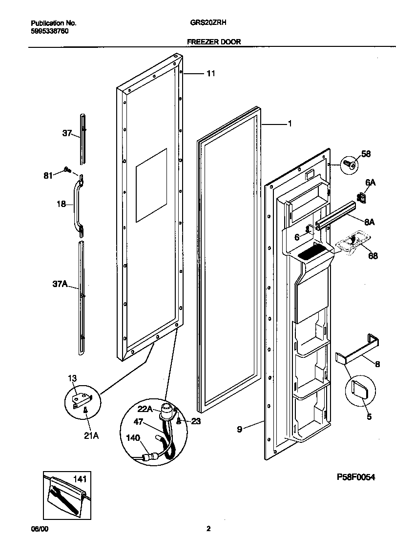 Gibson GRS20ZRHD6 frz door diagram