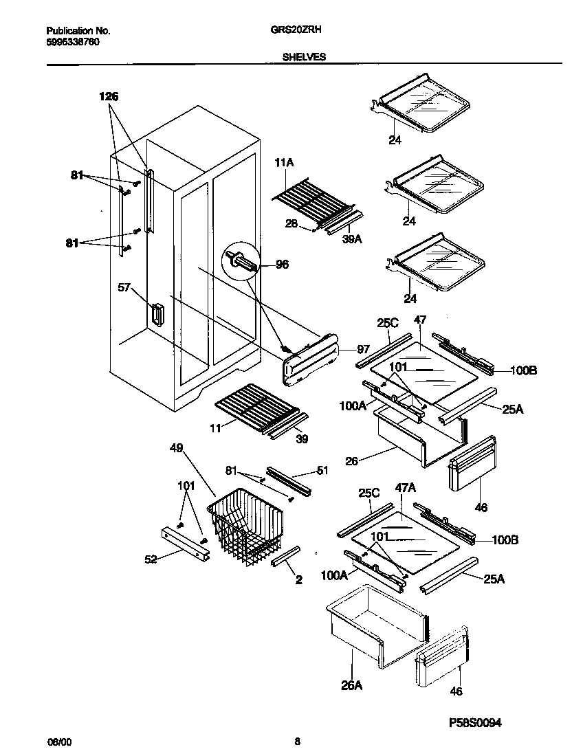 Gibson GRS20ZRHD6 shelves diagram