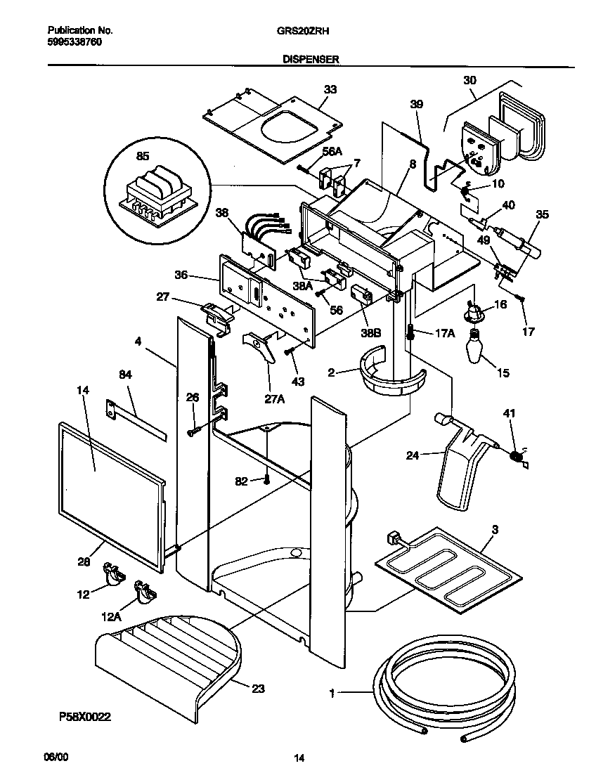 Gibson GRS20ZRHD6 i&w dispenser diagram