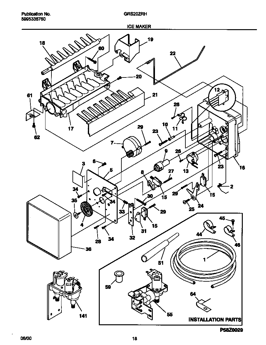 Gibson GRS20ZRHD6 ice maker diagram