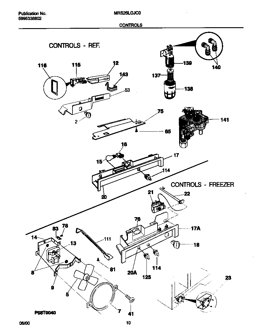 Universal/Multiflex (Frigidaire) MRS26LGJC0 controls diagram