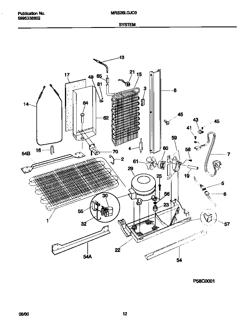 Universal/Multiflex (Frigidaire) MRS26LGJC0 system diagram