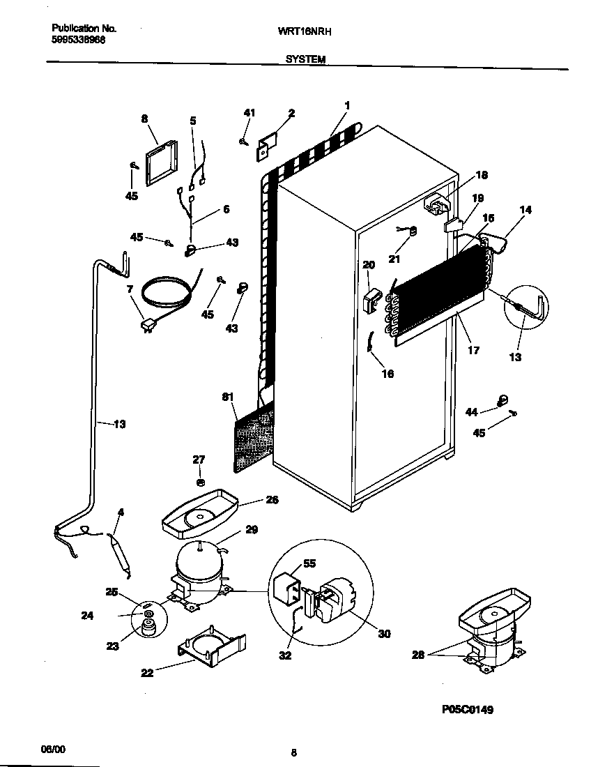 White-Westinghouse WRT16NRHD4 system diagram