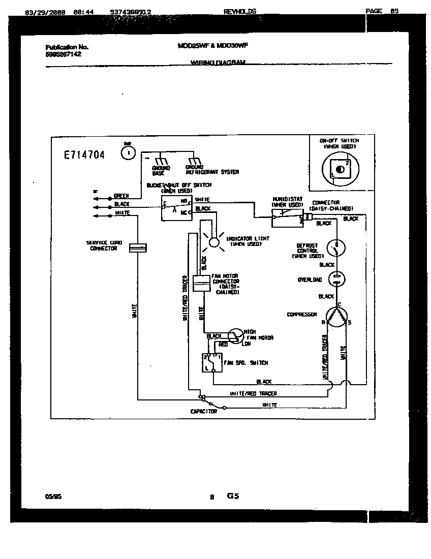 Frigidaire MDD50WF1 wiring diagram diagram