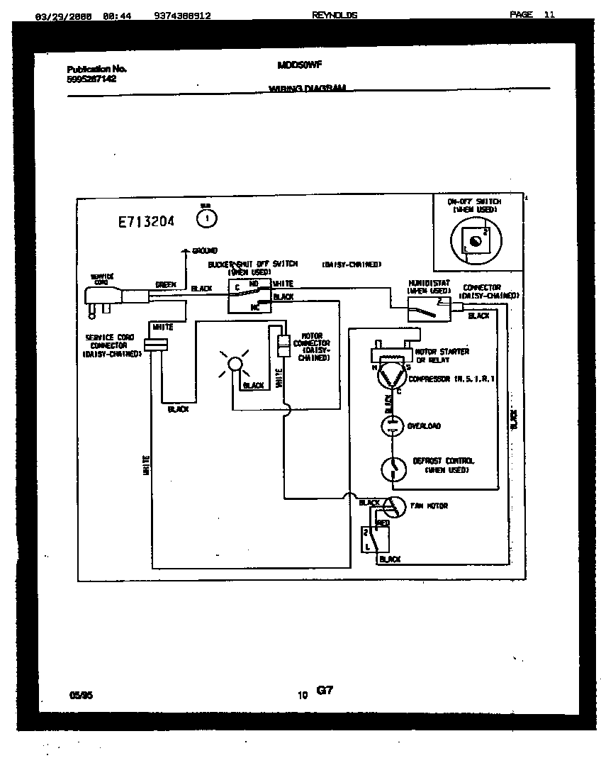 Frigidaire MDD50WF1 wiring diagram diagram