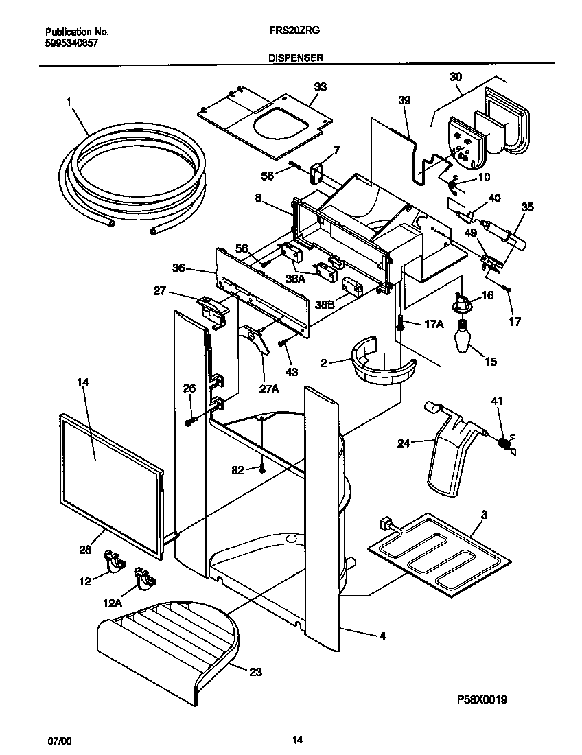 Frigidaire FRS20ZRGD8 i&wdisp diagram