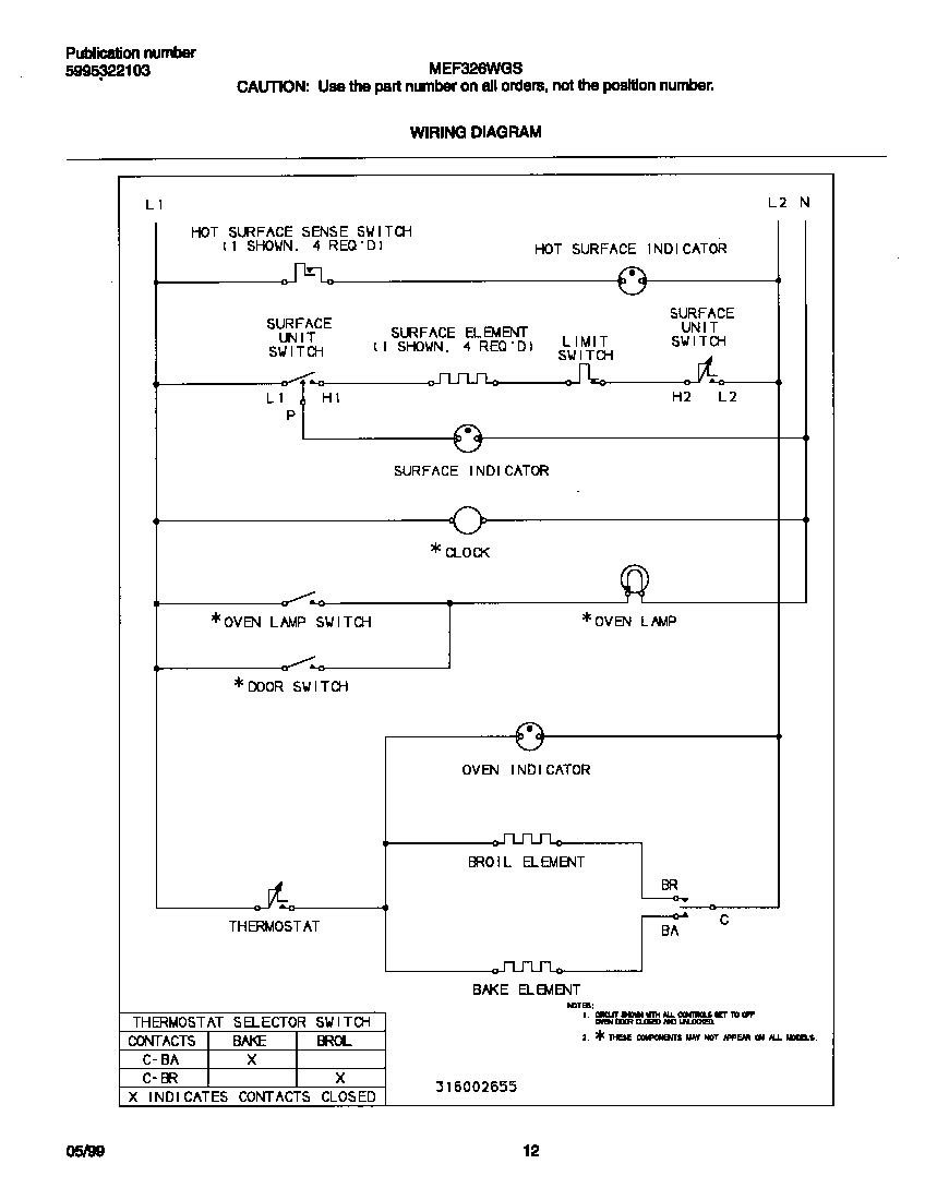 Frigidaire MEF326WGSB wiring diagram diagram