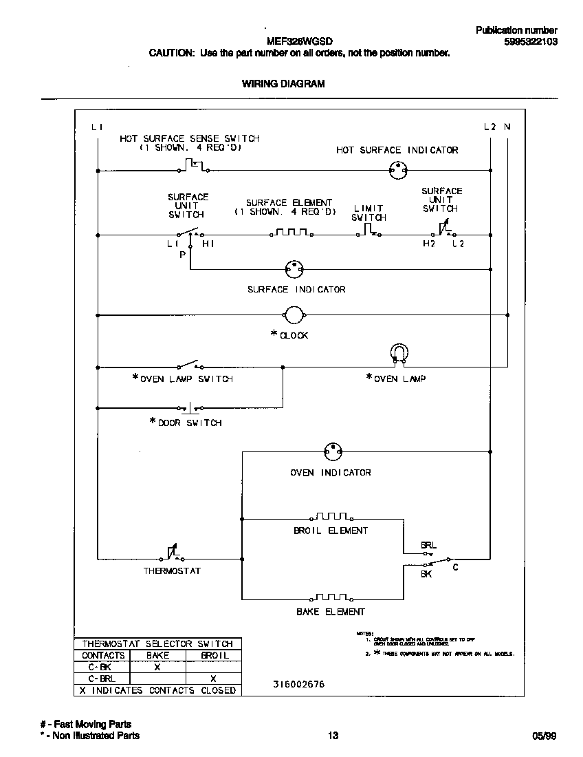 Frigidaire MEF326WGSB wiring diagram diagram