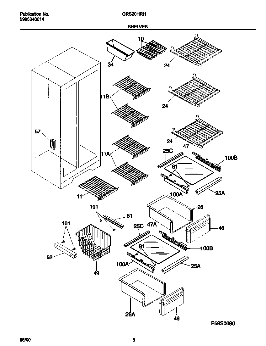 Gibson GRS20HRHD3 shelves diagram