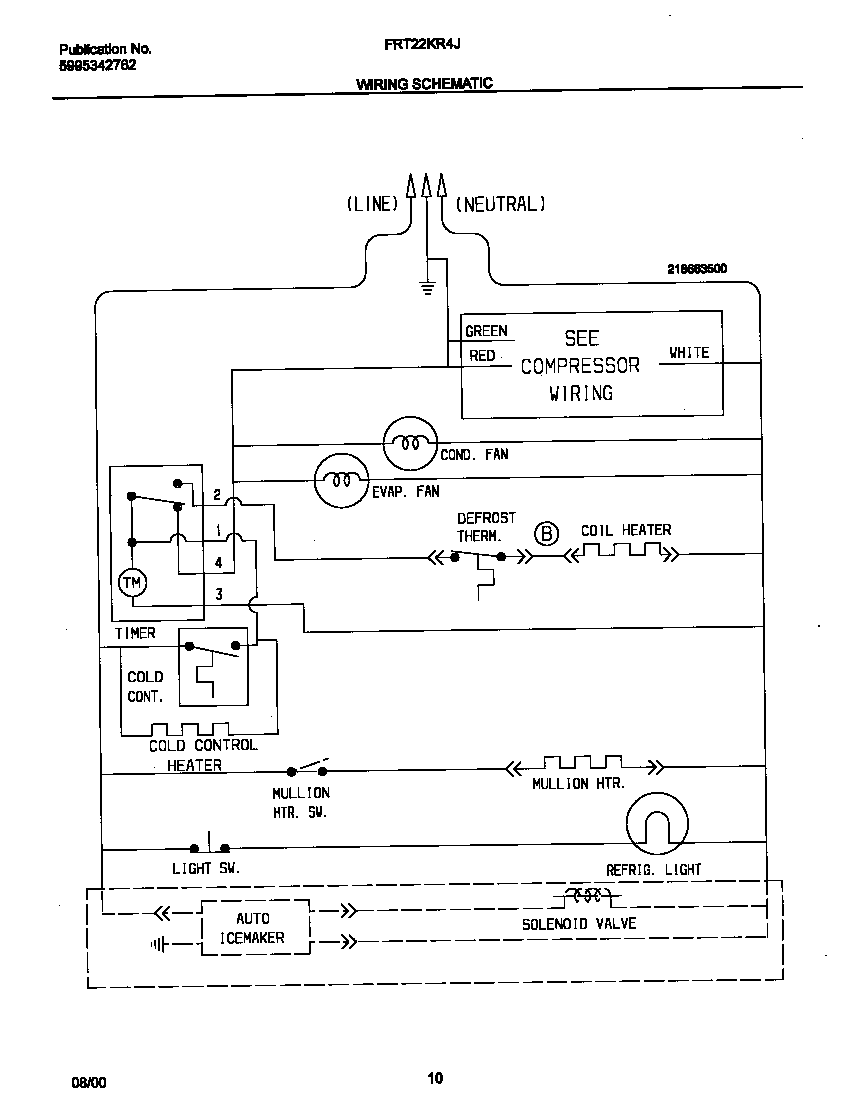 Frigidaire FRT22KR4JQ1 wiring schematic diagram