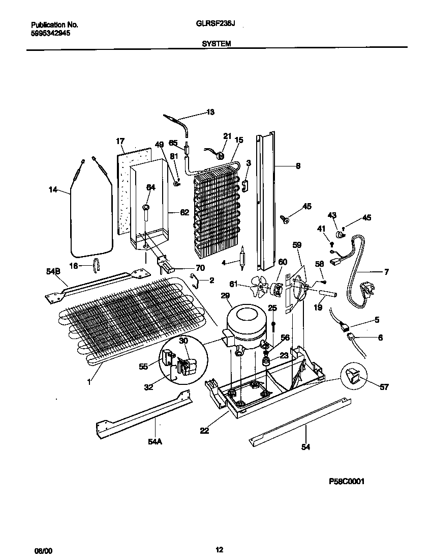 Frigidaire GLRSF236JB1 system diagram