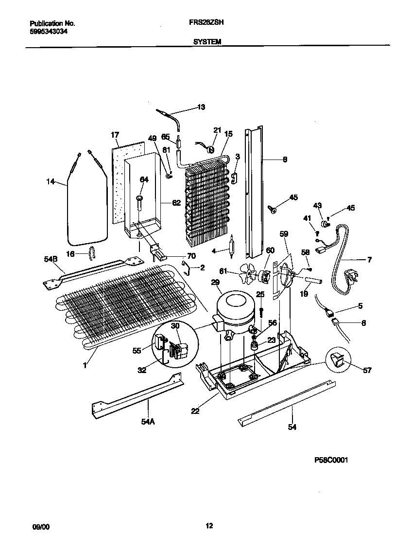 Frigidaire FRS26ZSHB4 system diagram