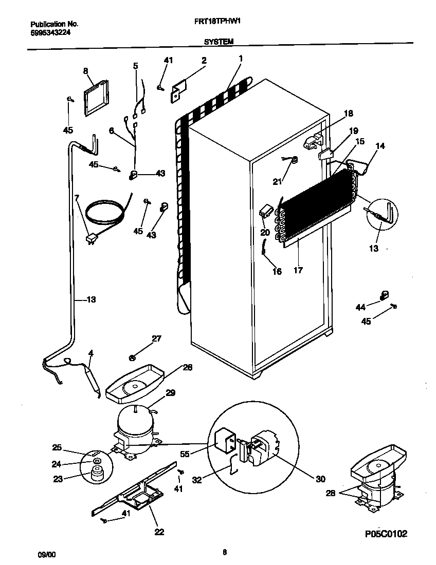 Frigidaire FRT18TPHW1 system diagram