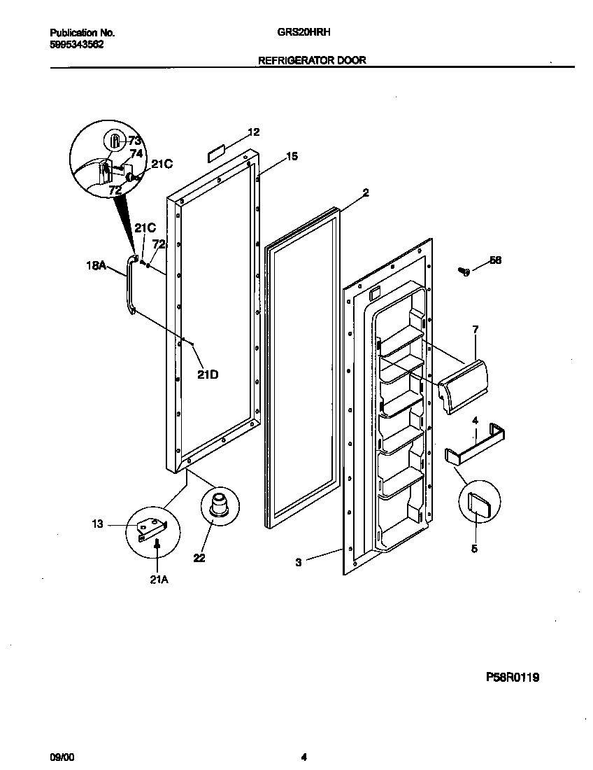 Gibson GRS20HRHD4 ref door diagram