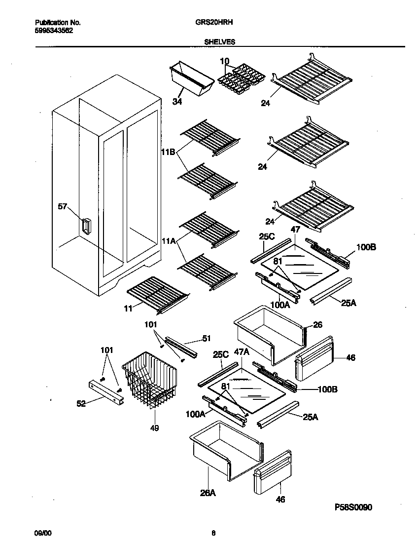 Gibson GRS20HRHD4 shelves diagram