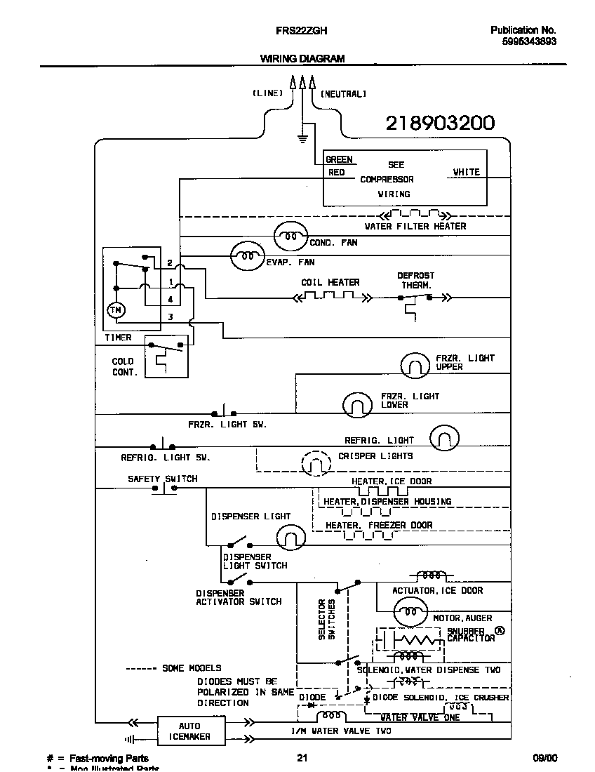 Frigidaire FRS22ZGHB5 wiring diagram diagram