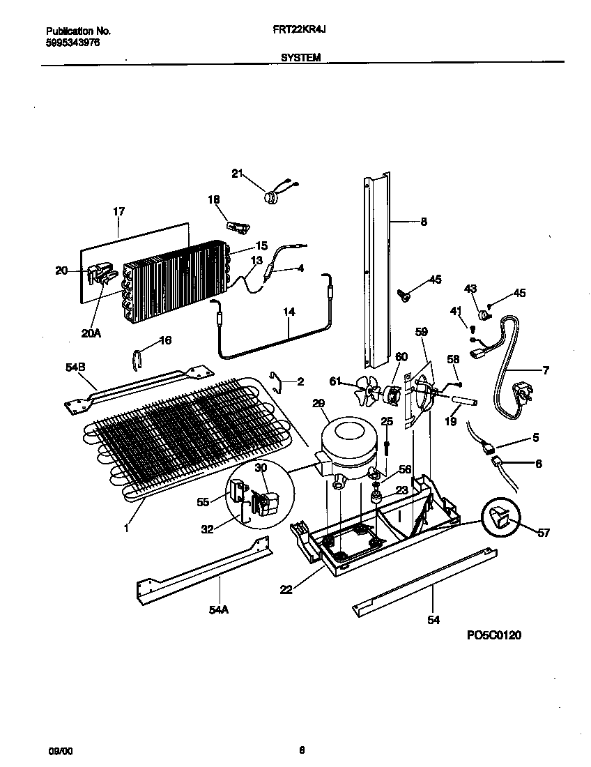 Frigidaire FRT22KR4JQ0 system diagram