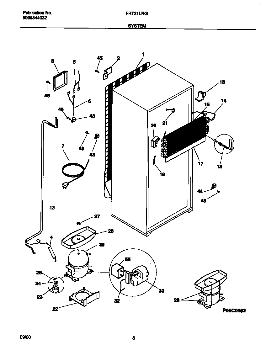 Frigidaire FRT21LRGW8 system diagram