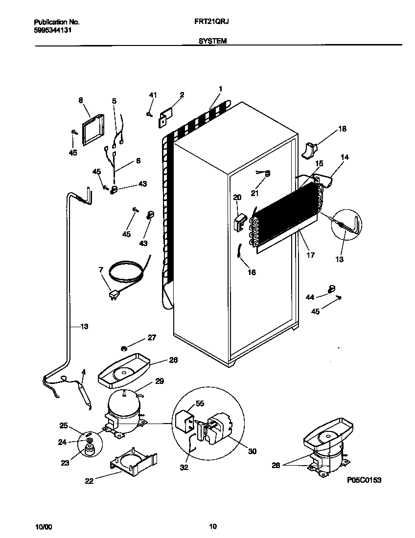 Frigidaire FRT21QRJZ3 system diagram