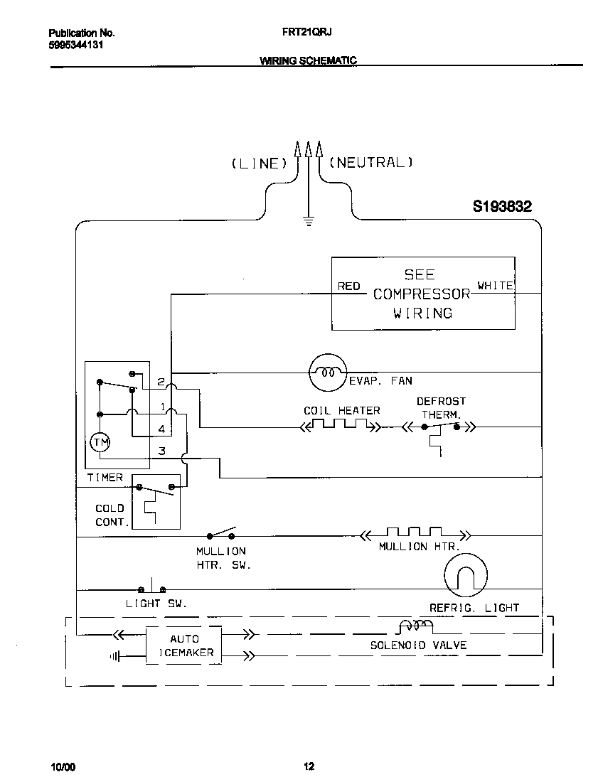 Frigidaire FRT21QRJZ3 wiring diagram diagram