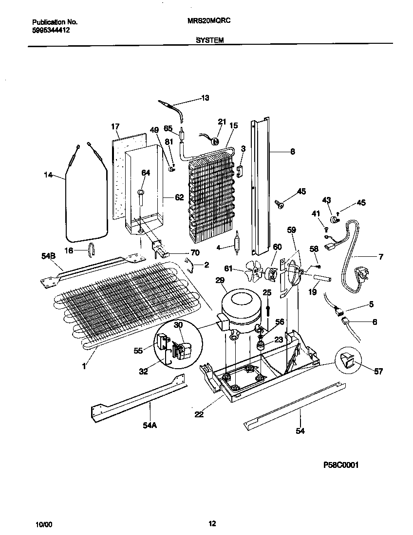 White-Westinghouse WRS20MQRCW0 system diagram