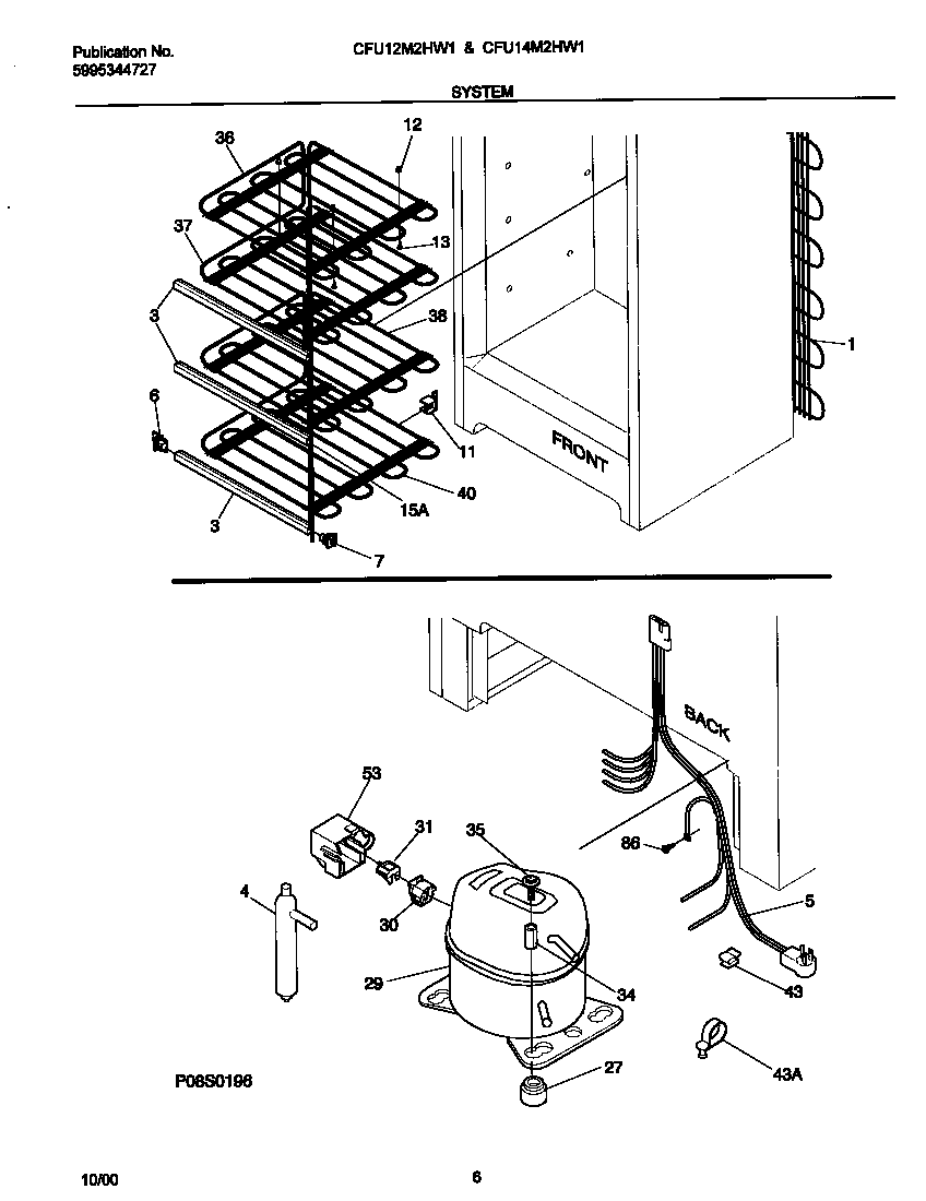 Universal/Multiflex (Frigidaire) CFU14M2HW1 system diagram