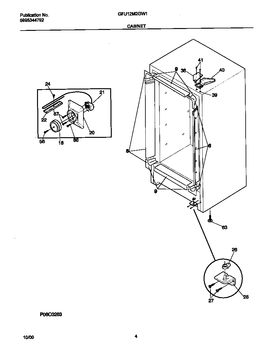 Gibson GFU12M2GW1 cabinet diagram