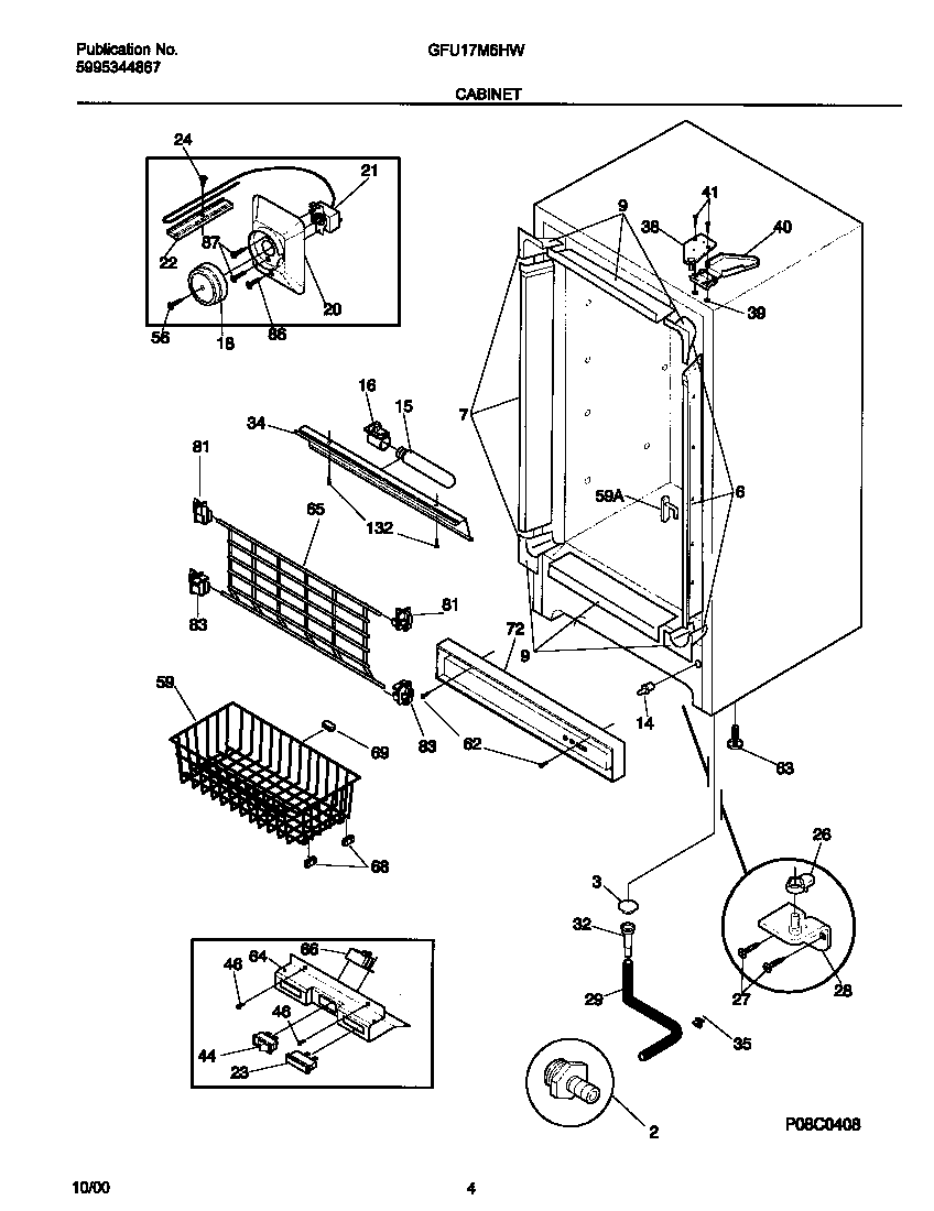 Gibson GFU17M6HW1 cabinet diagram