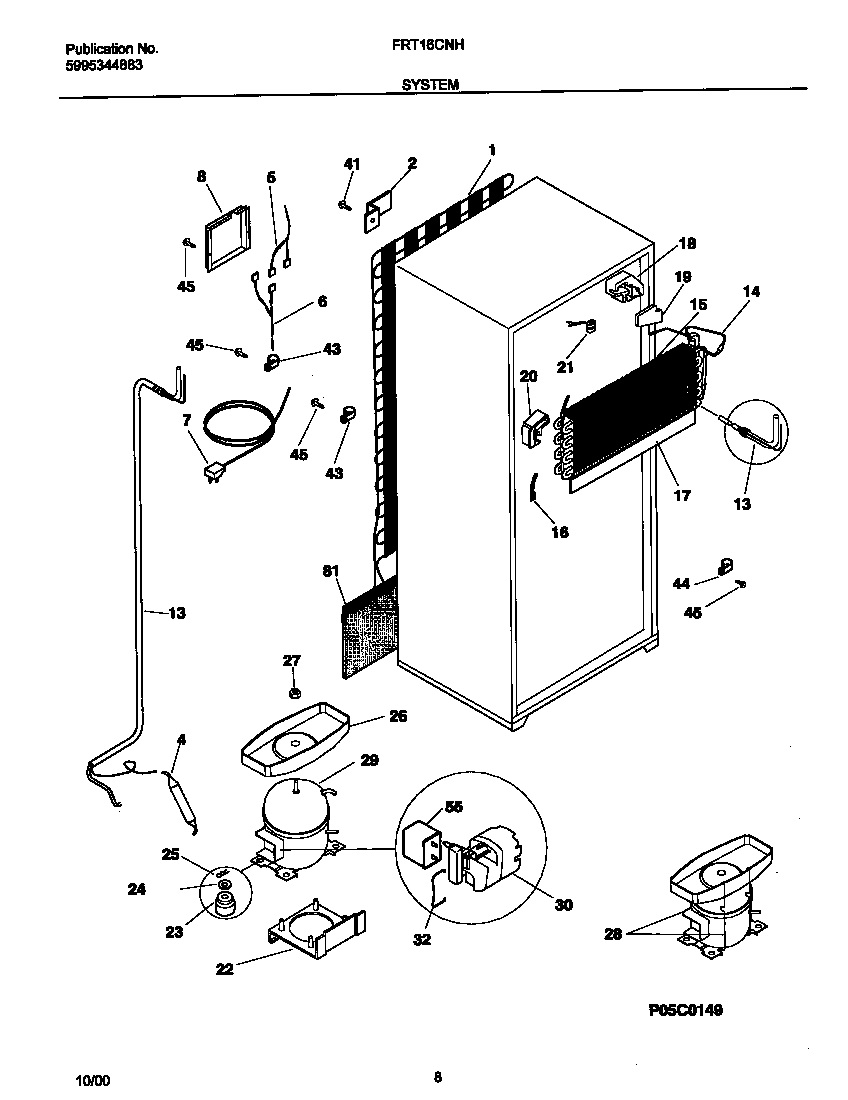 Frigidaire FRT16CNHW4 system diagram