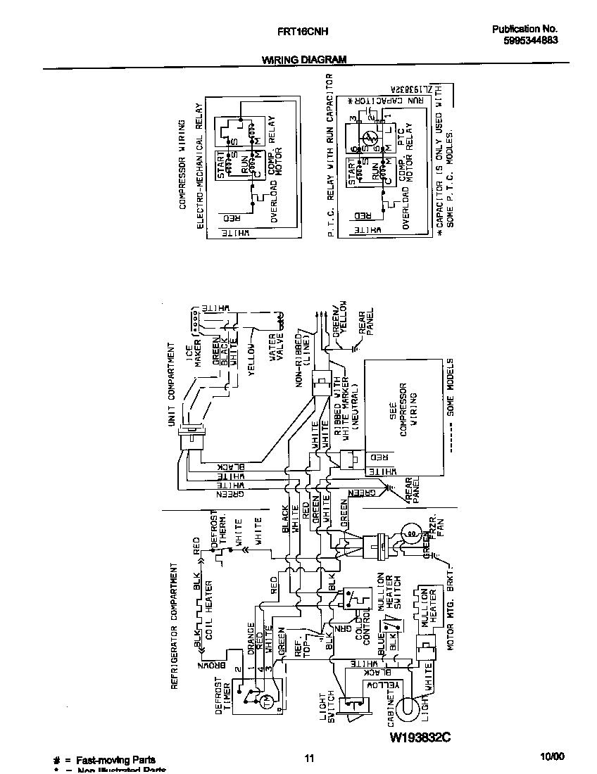 Frigidaire FRT16CNHW4 wiring diagram diagram