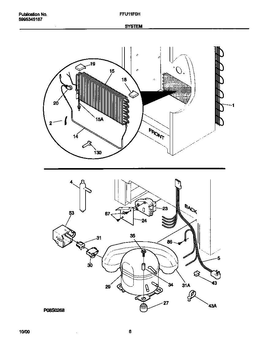 Frigidaire FFU11F0HW3 system diagram