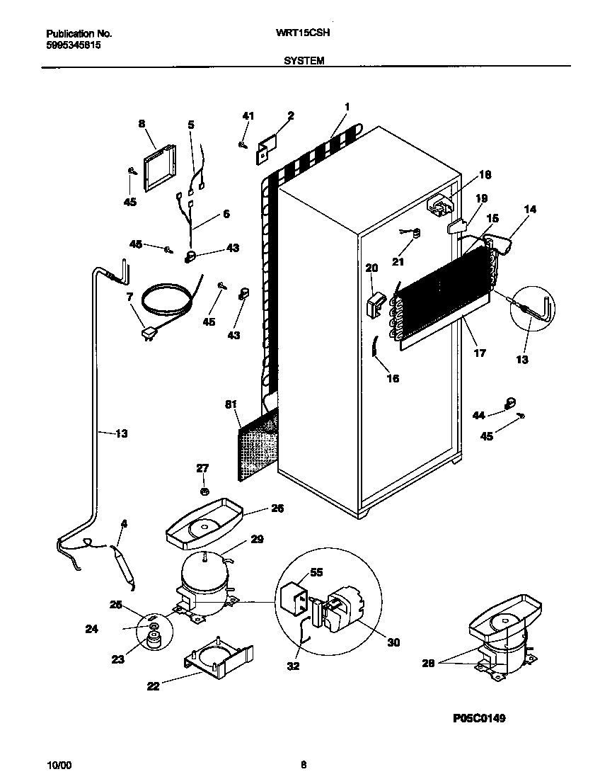 White-Westinghouse WRT15CSHD4 system diagram