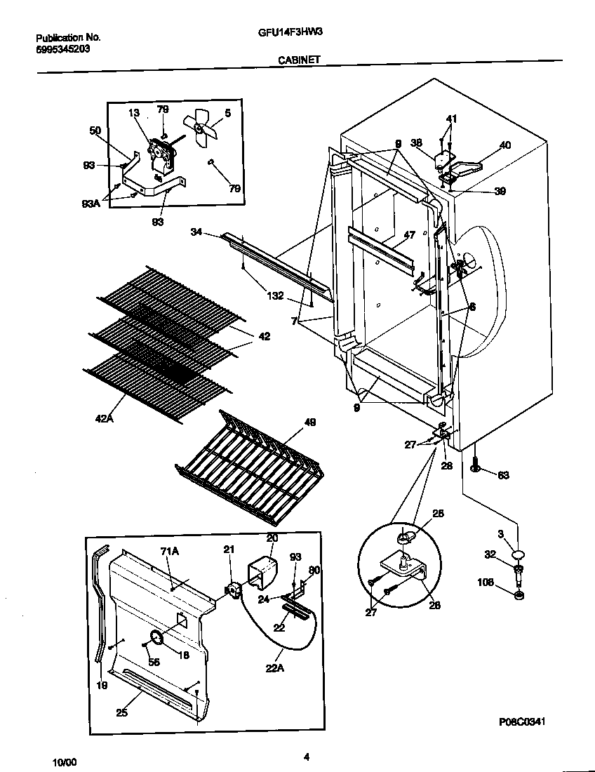 Gibson GFU14F3HW3 cabinet diagram
