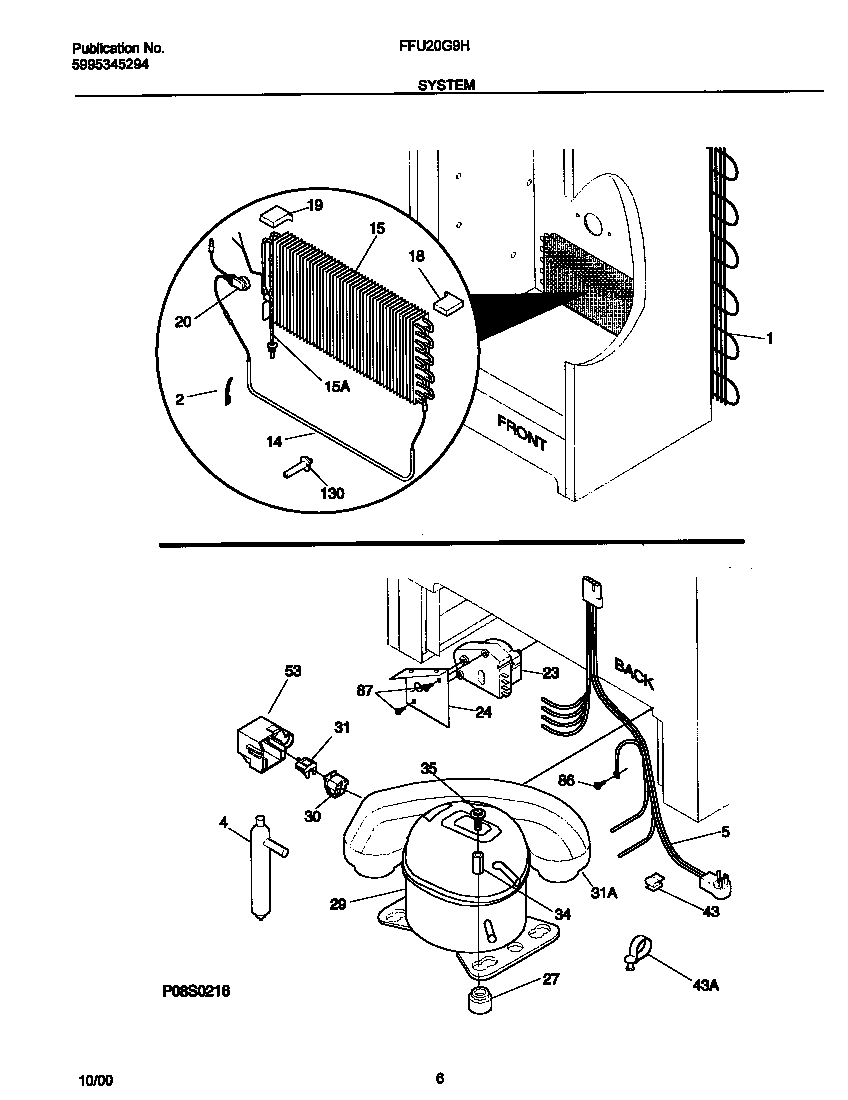 Frigidaire FFU20G9HW1 system diagram