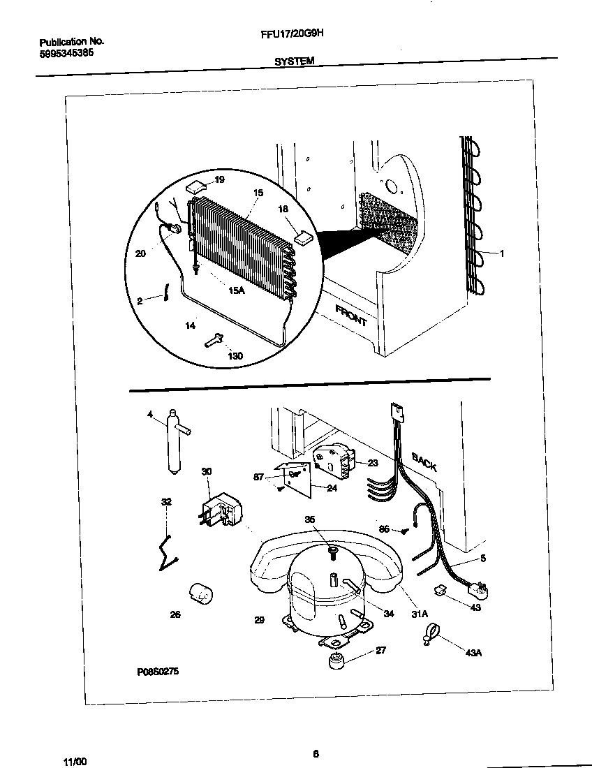 Frigidaire FFU17G9HW2 system diagram