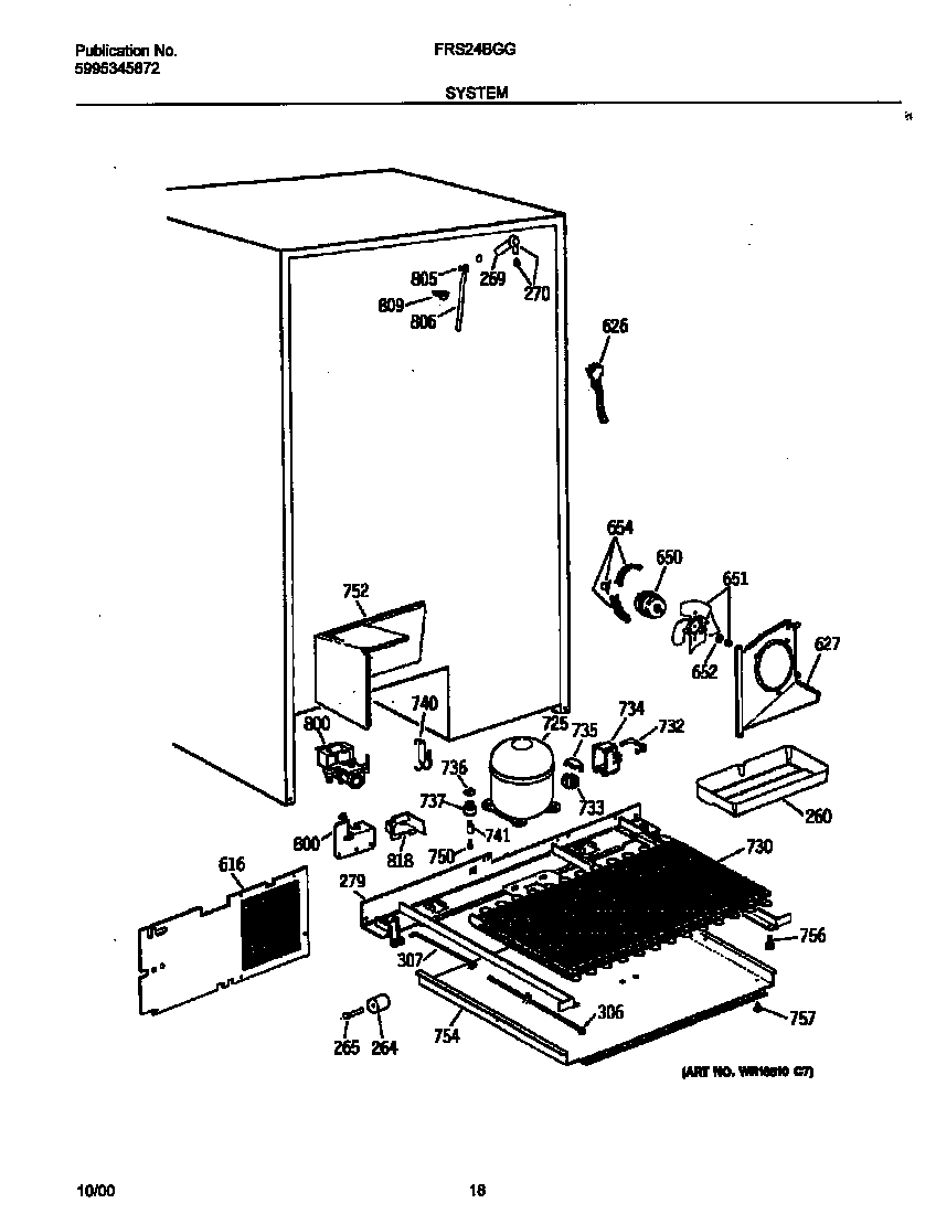 Frigidaire FRS24BGGB9 system diagram