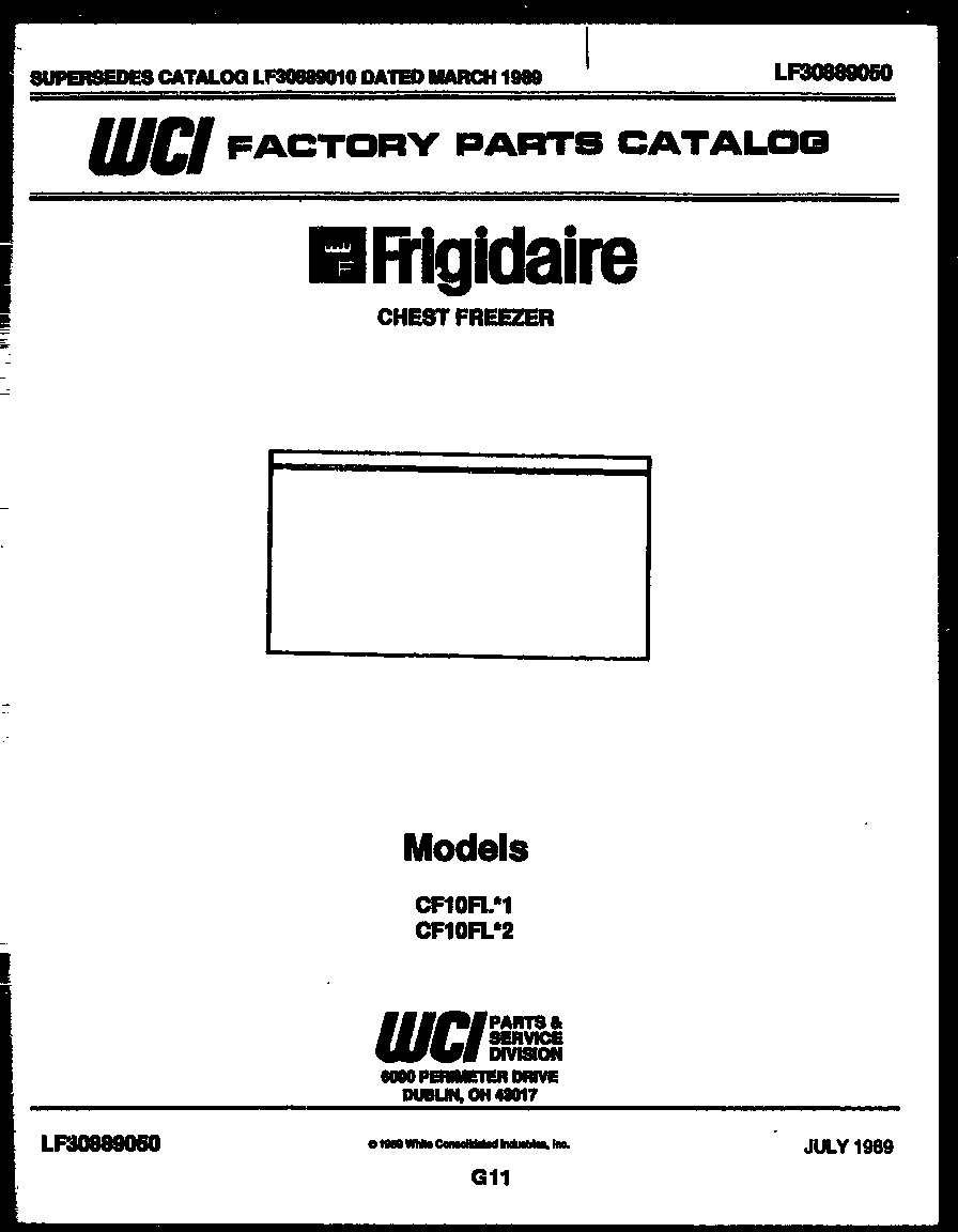 Frigidaire CF10FL2 null diagram