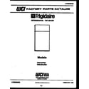 Frigidaire FPD18TLFF1 cover page diagram