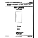 Frigidaire UF10FL2 null diagram