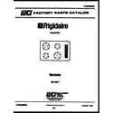 Frigidaire GB130FL1 cover diagram