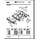 Frigidaire GB130FL1 burner, manifold and gas control diagram