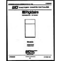 Frigidaire FPES18TLW1 cover page diagram