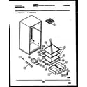 Frigidaire FPES18TLW1 shelves and supports diagram