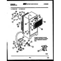 Frigidaire FPES18TLW1 system and automatic defrost parts diagram
