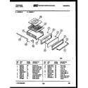 Frigidaire GG94BLW0 broiler drawer parts diagram