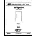 Frigidaire UFP16NL1 null diagram