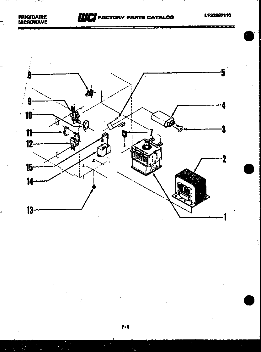 Frigidaire MCF899E1 power control diagram