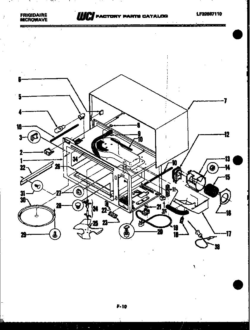 Frigidaire MCF899E1 body parts diagram